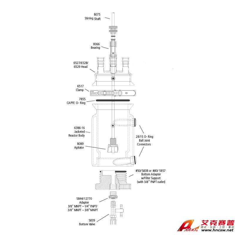 JULABO優(yōu)萊博 1000ml 夾套過濾釜，CRS6386-50