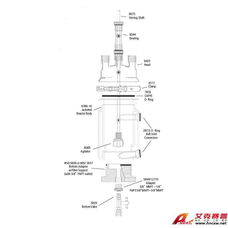 JULABO優(yōu)萊博 150ml 夾套壓力過濾釜，CRS6386-107